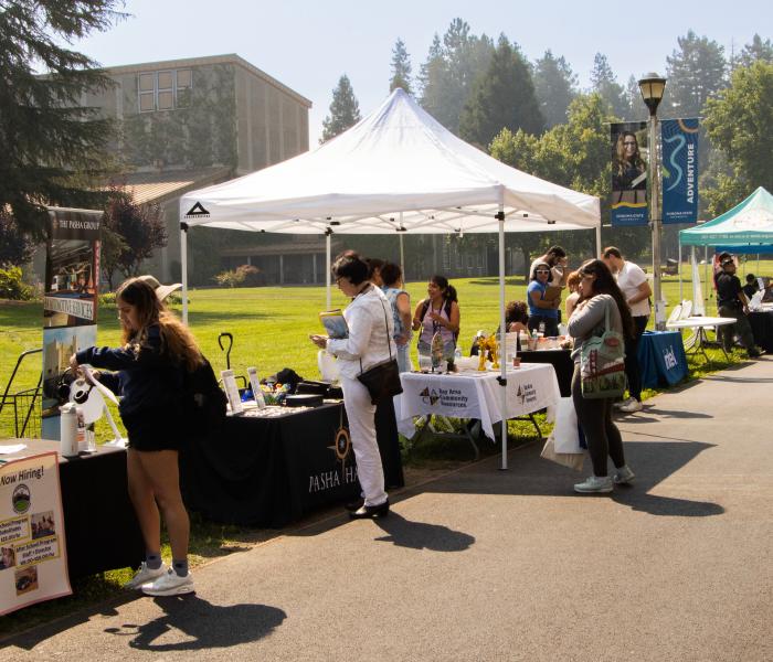 community event with tables