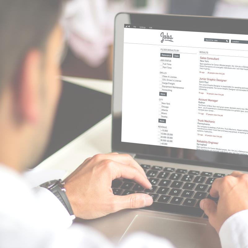 male professional working on a computer