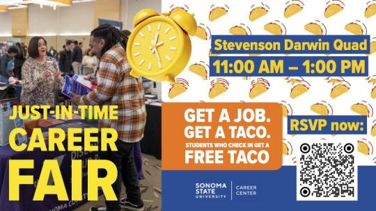 Just-In-Time Career Fair graphic